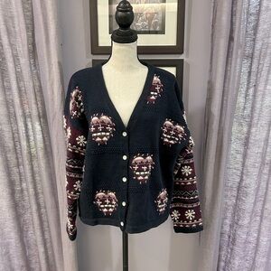 Vintage Christopher & Banks Hand Embroidered Cardigan